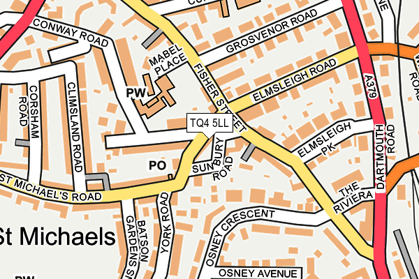 TQ4 5LL map - OS OpenMap – Local (Ordnance Survey)