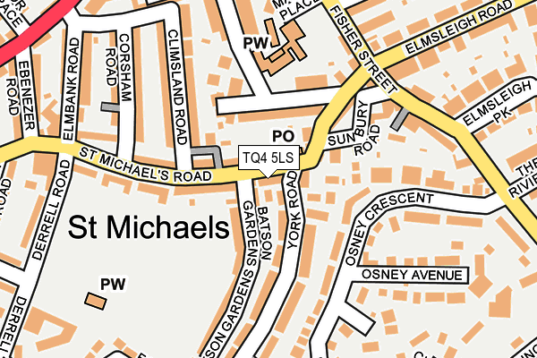 TQ4 5LS map - OS OpenMap – Local (Ordnance Survey)