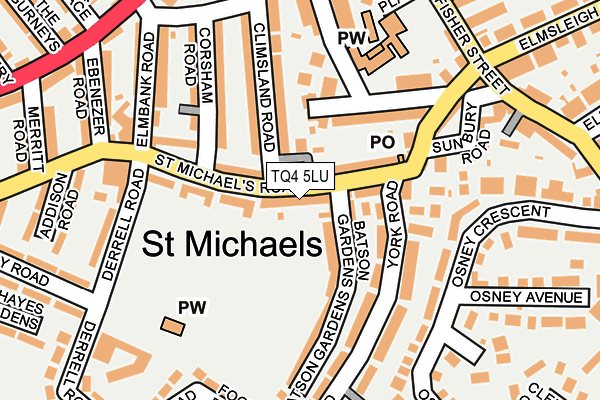 TQ4 5LU map - OS OpenMap – Local (Ordnance Survey)