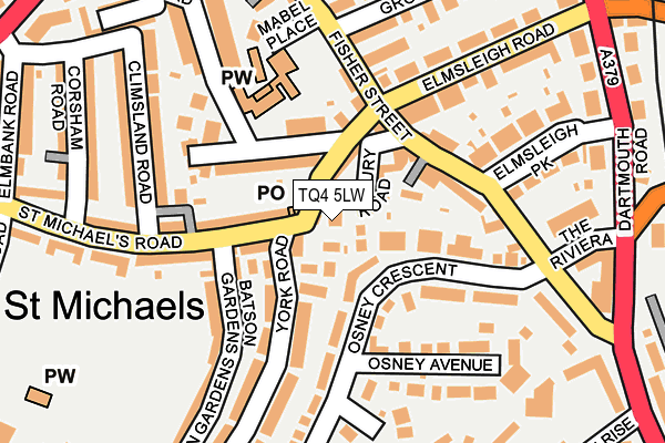 TQ4 5LW map - OS OpenMap – Local (Ordnance Survey)