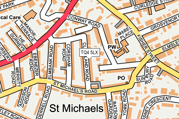 TQ4 5LX map - OS OpenMap – Local (Ordnance Survey)
