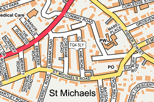 TQ4 5LY map - OS OpenMap – Local (Ordnance Survey)
