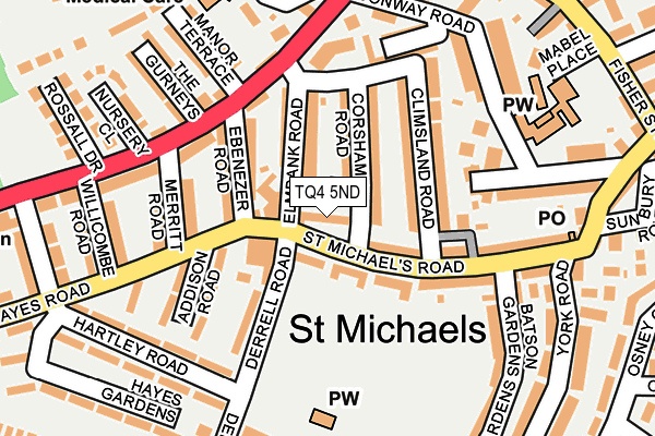 TQ4 5ND map - OS OpenMap – Local (Ordnance Survey)