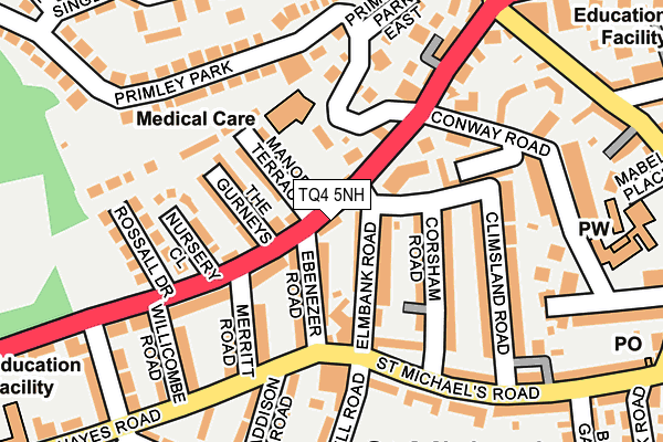 TQ4 5NH map - OS OpenMap – Local (Ordnance Survey)
