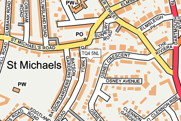 TQ4 5NL map - OS OpenMap – Local (Ordnance Survey)