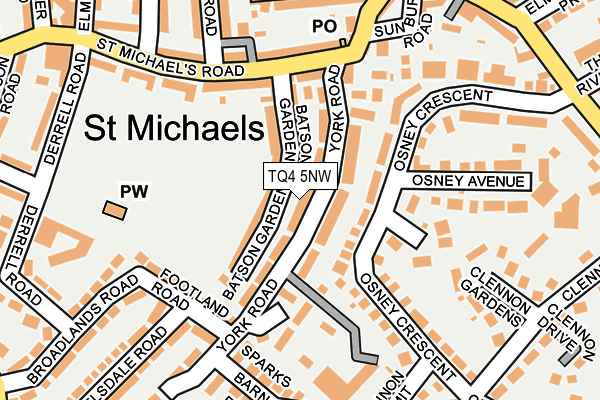 TQ4 5NW map - OS OpenMap – Local (Ordnance Survey)