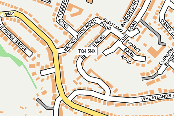 TQ4 5NX map - OS OpenMap – Local (Ordnance Survey)