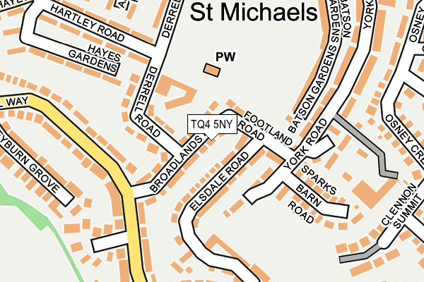 TQ4 5NY map - OS OpenMap – Local (Ordnance Survey)