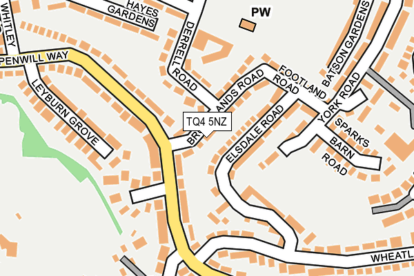 TQ4 5NZ map - OS OpenMap – Local (Ordnance Survey)