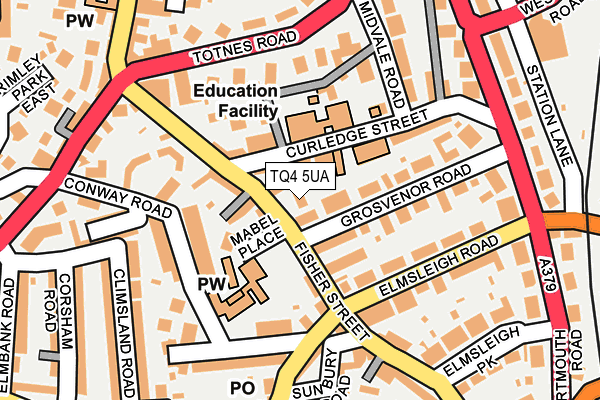TQ4 5UA map - OS OpenMap – Local (Ordnance Survey)
