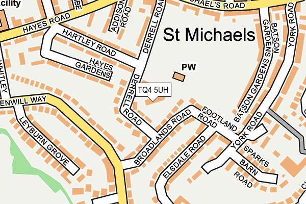TQ4 5UH map - OS OpenMap – Local (Ordnance Survey)