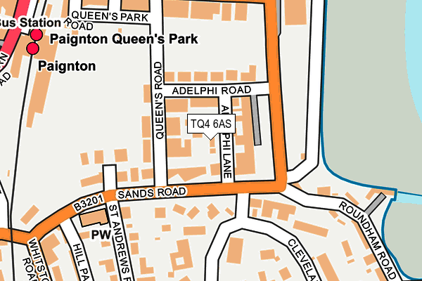 TQ4 6AS map - OS OpenMap – Local (Ordnance Survey)