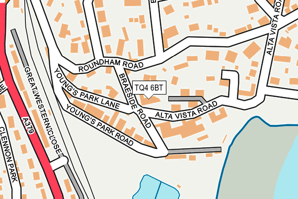 TQ4 6BT map - OS OpenMap – Local (Ordnance Survey)