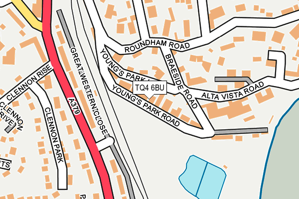 TQ4 6BU map - OS OpenMap – Local (Ordnance Survey)