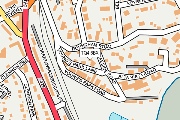 TQ4 6BX map - OS OpenMap – Local (Ordnance Survey)