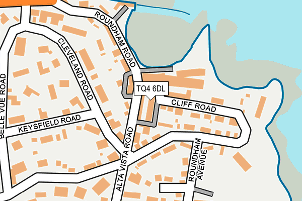 TQ4 6DL map - OS OpenMap – Local (Ordnance Survey)