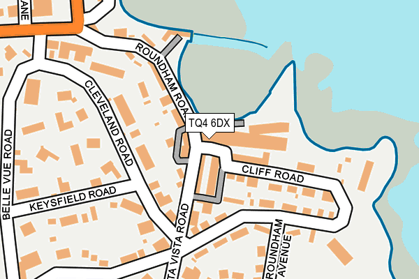 TQ4 6DX map - OS OpenMap – Local (Ordnance Survey)