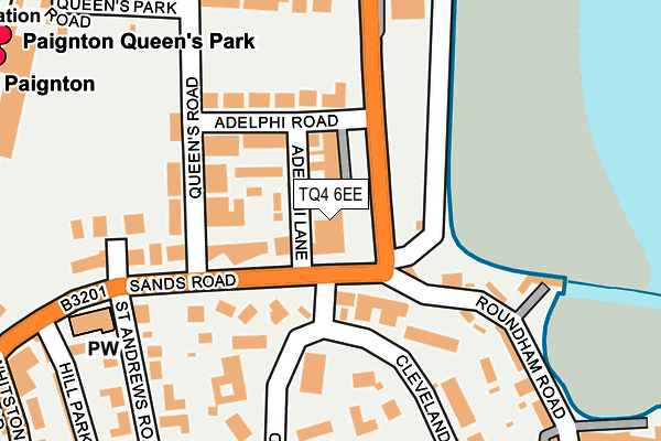 TQ4 6EE map - OS OpenMap – Local (Ordnance Survey)