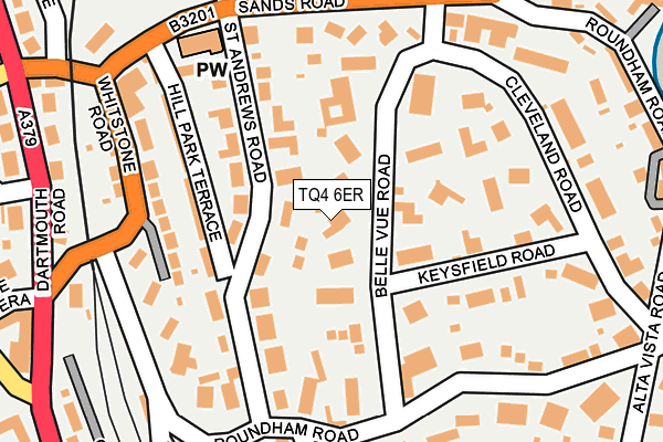 TQ4 6ER map - OS OpenMap – Local (Ordnance Survey)