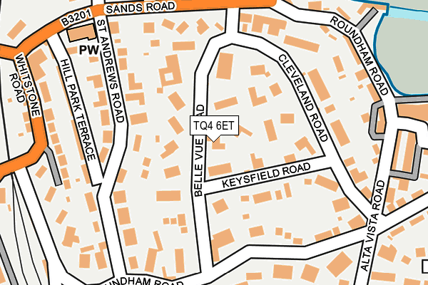 TQ4 6ET map - OS OpenMap – Local (Ordnance Survey)
