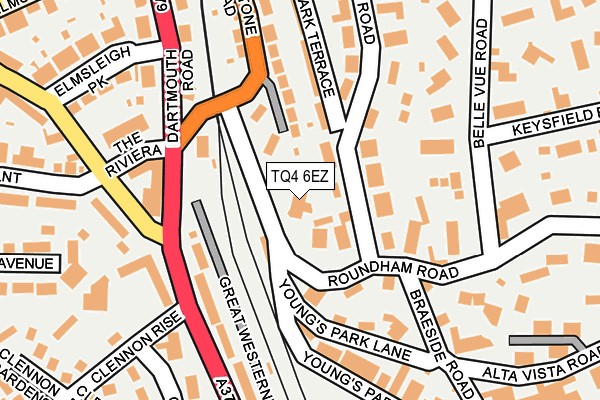 TQ4 6EZ map - OS OpenMap – Local (Ordnance Survey)