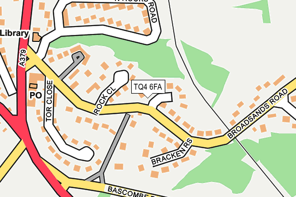 TQ4 6FA map - OS OpenMap – Local (Ordnance Survey)