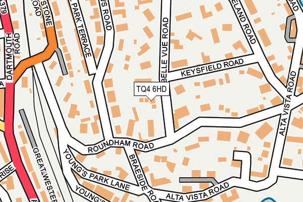 TQ4 6HD map - OS OpenMap – Local (Ordnance Survey)