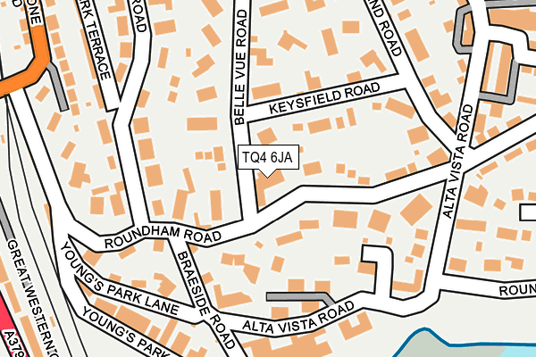 TQ4 6JA map - OS OpenMap – Local (Ordnance Survey)