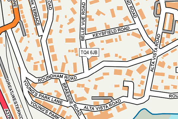 TQ4 6JB map - OS OpenMap – Local (Ordnance Survey)