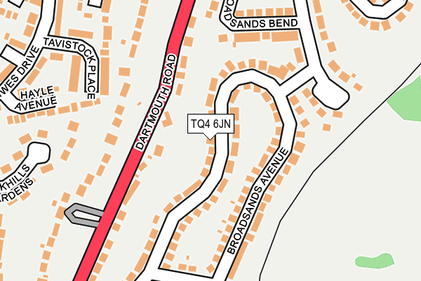 TQ4 6JN map - OS OpenMap – Local (Ordnance Survey)