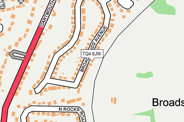 TQ4 6JW map - OS OpenMap – Local (Ordnance Survey)