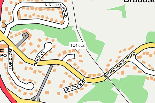 TQ4 6JZ map - OS OpenMap – Local (Ordnance Survey)
