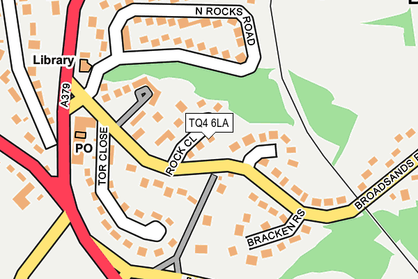 TQ4 6LA map - OS OpenMap – Local (Ordnance Survey)