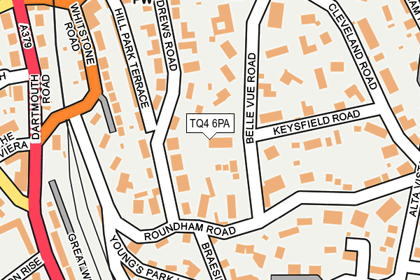TQ4 6PA map - OS OpenMap – Local (Ordnance Survey)