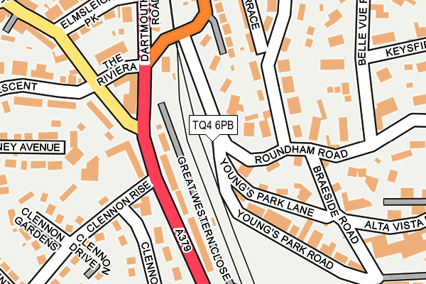 TQ4 6PB map - OS OpenMap – Local (Ordnance Survey)