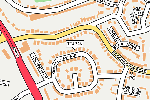 TQ4 7AA map - OS OpenMap – Local (Ordnance Survey)