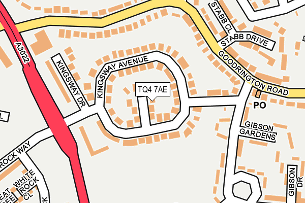 TQ4 7AE map - OS OpenMap – Local (Ordnance Survey)