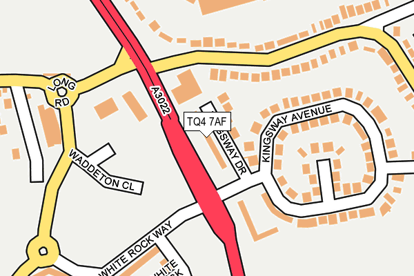 TQ4 7AF map - OS OpenMap – Local (Ordnance Survey)