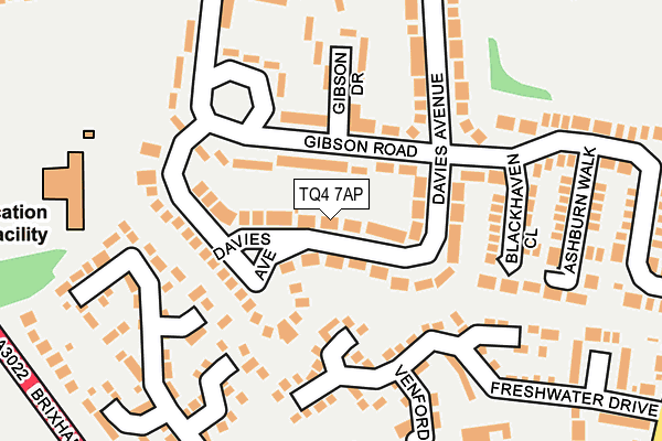 TQ4 7AP map - OS OpenMap – Local (Ordnance Survey)