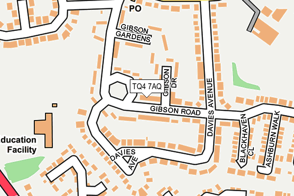 TQ4 7AQ map - OS OpenMap – Local (Ordnance Survey)