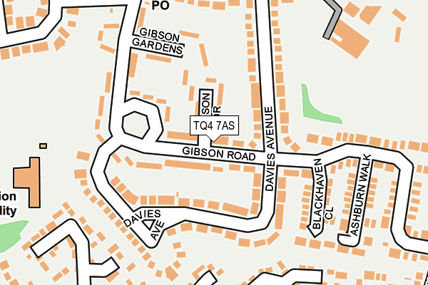 TQ4 7AS map - OS OpenMap – Local (Ordnance Survey)