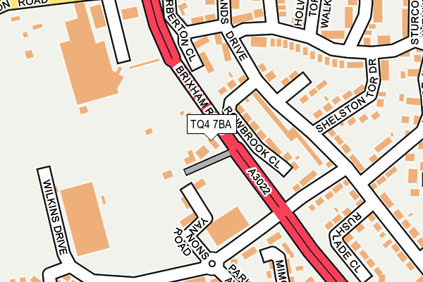 TQ4 7BA map - OS OpenMap – Local (Ordnance Survey)