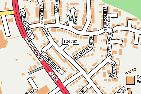 TQ4 7BX map - OS OpenMap – Local (Ordnance Survey)
