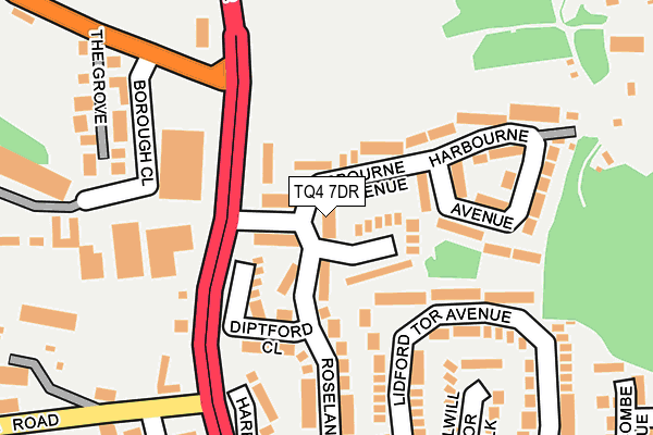 TQ4 7DR map - OS OpenMap – Local (Ordnance Survey)