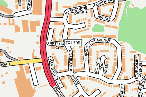 TQ4 7DS map - OS OpenMap – Local (Ordnance Survey)