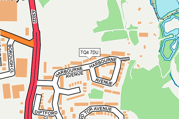 TQ4 7DU map - OS OpenMap – Local (Ordnance Survey)