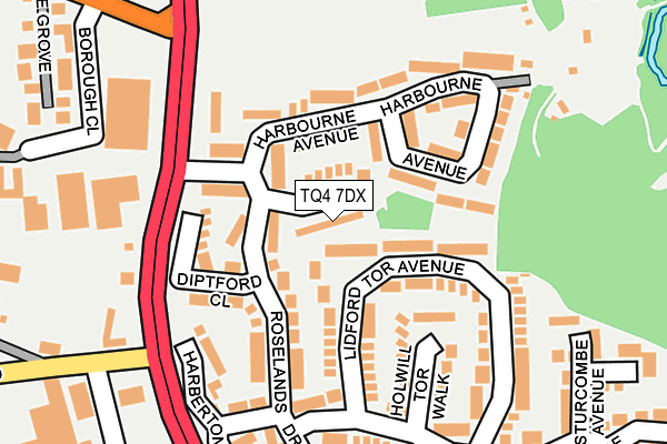 TQ4 7DX map - OS OpenMap – Local (Ordnance Survey)