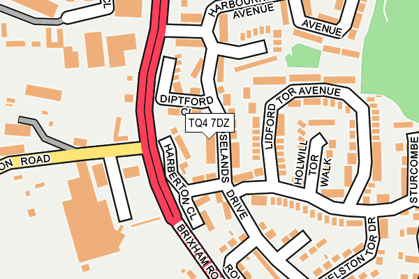 TQ4 7DZ map - OS OpenMap – Local (Ordnance Survey)