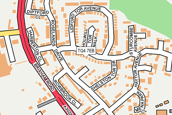 TQ4 7EB map - OS OpenMap – Local (Ordnance Survey)