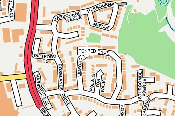TQ4 7ED map - OS OpenMap – Local (Ordnance Survey)
